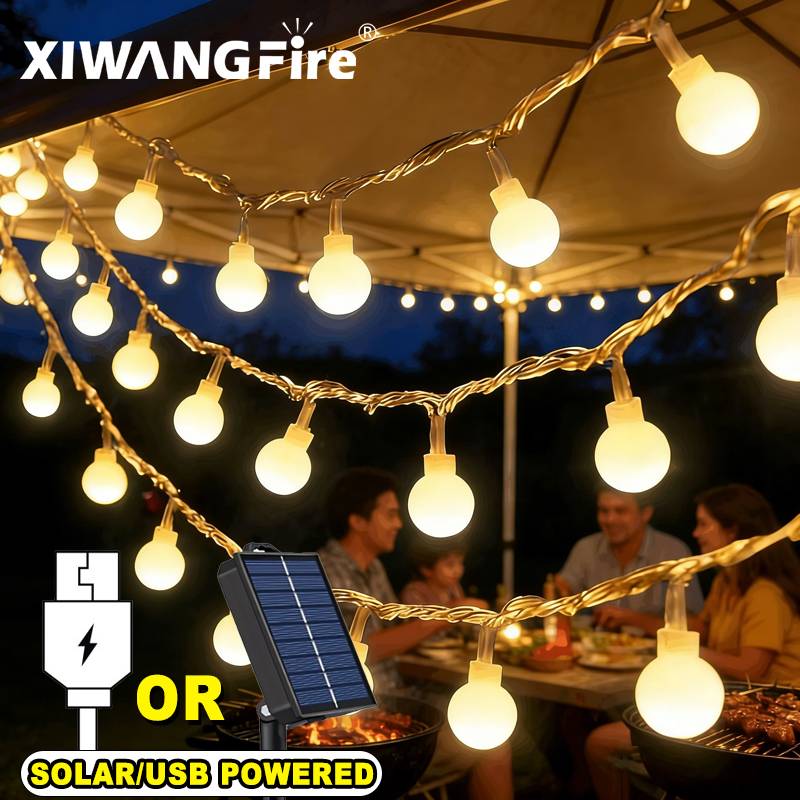 Outdoor Lighting For Garden - Luzes de Cordão Solares/USB/Bateria de 3-10M,