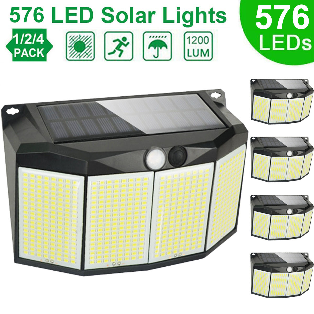 Outdoor Lighting Experts - Lâmpada solar externa 576 LED com