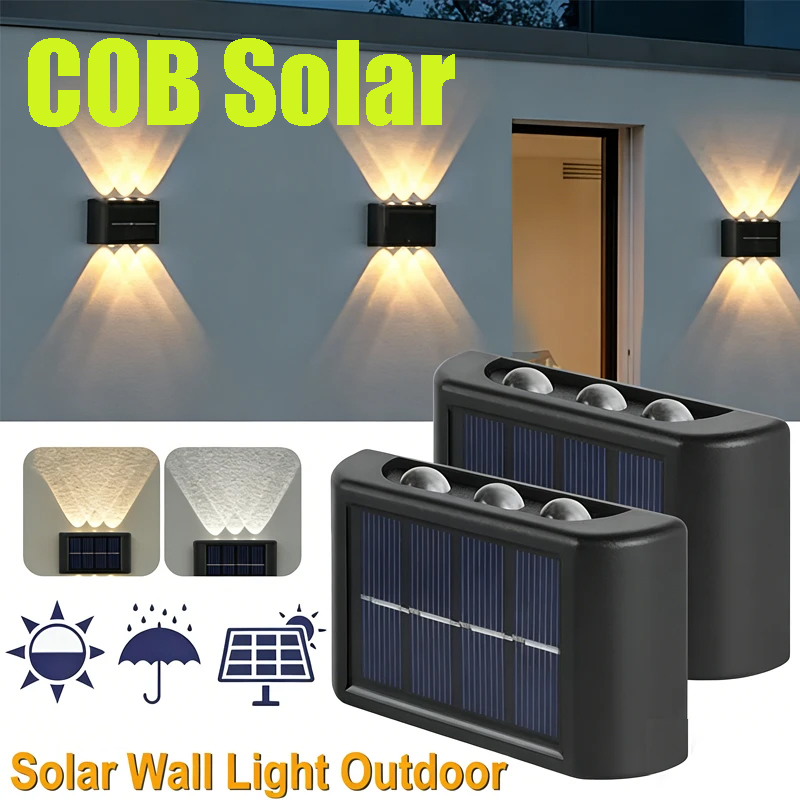 Outdoor Lighting For Garden - Lâmpada Solar COB para Parede, à