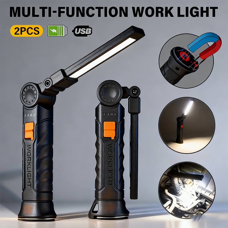 Outdoor Lighting Setup - Lanterna led cob portátil usb recarregável