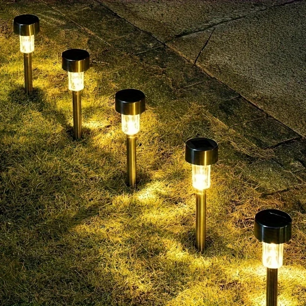 Outdoor Lighting On Fence - 10 Peças de Luzes Solares para