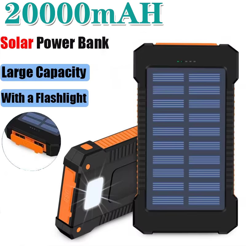 Outdoor Lighting Battery Operated - Bateria Solar Portátil de 20000mAh, Grande