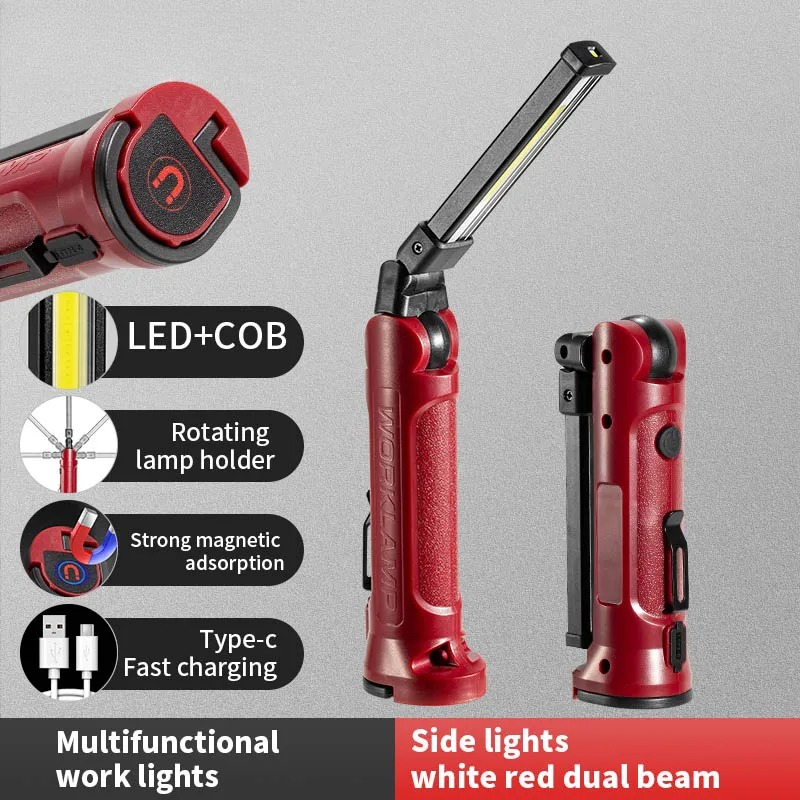 Outdoor Lighting Setup - Lanterna de Trabalho LED COB Recarregável,