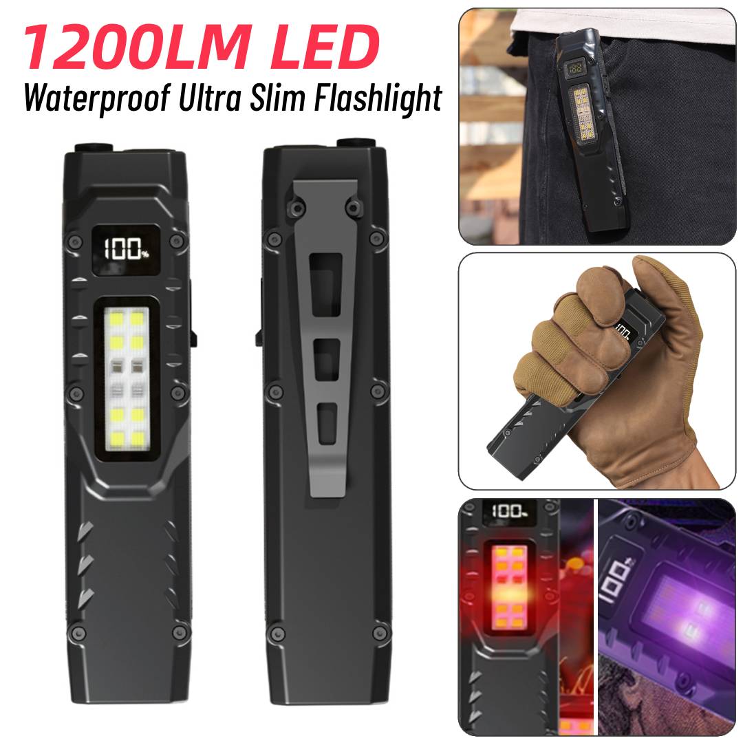 Outdoor Lighting Switch - Lanterna LED Ultra Fina com Clipe