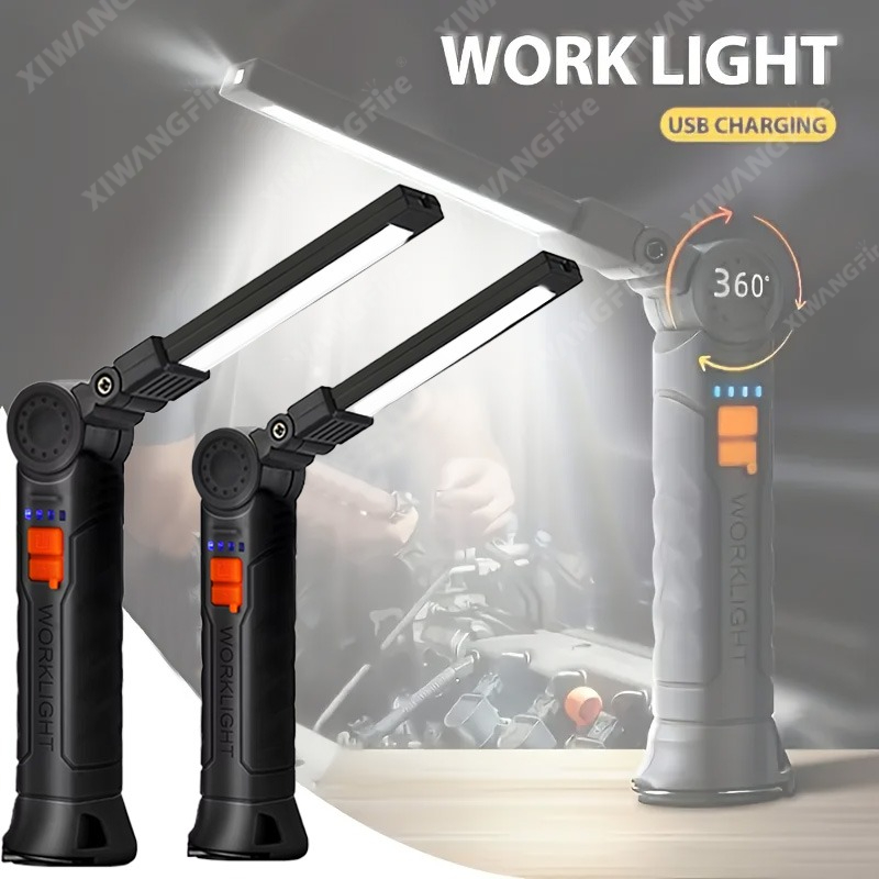 Outdoor Lighting Setup - Lanterna led recarregável, luz de trabalho