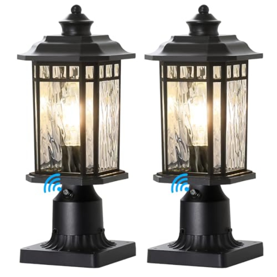 Outdoor Lighting Dusk To Dawn - Conjunto com 2 Luminárias de Poste
