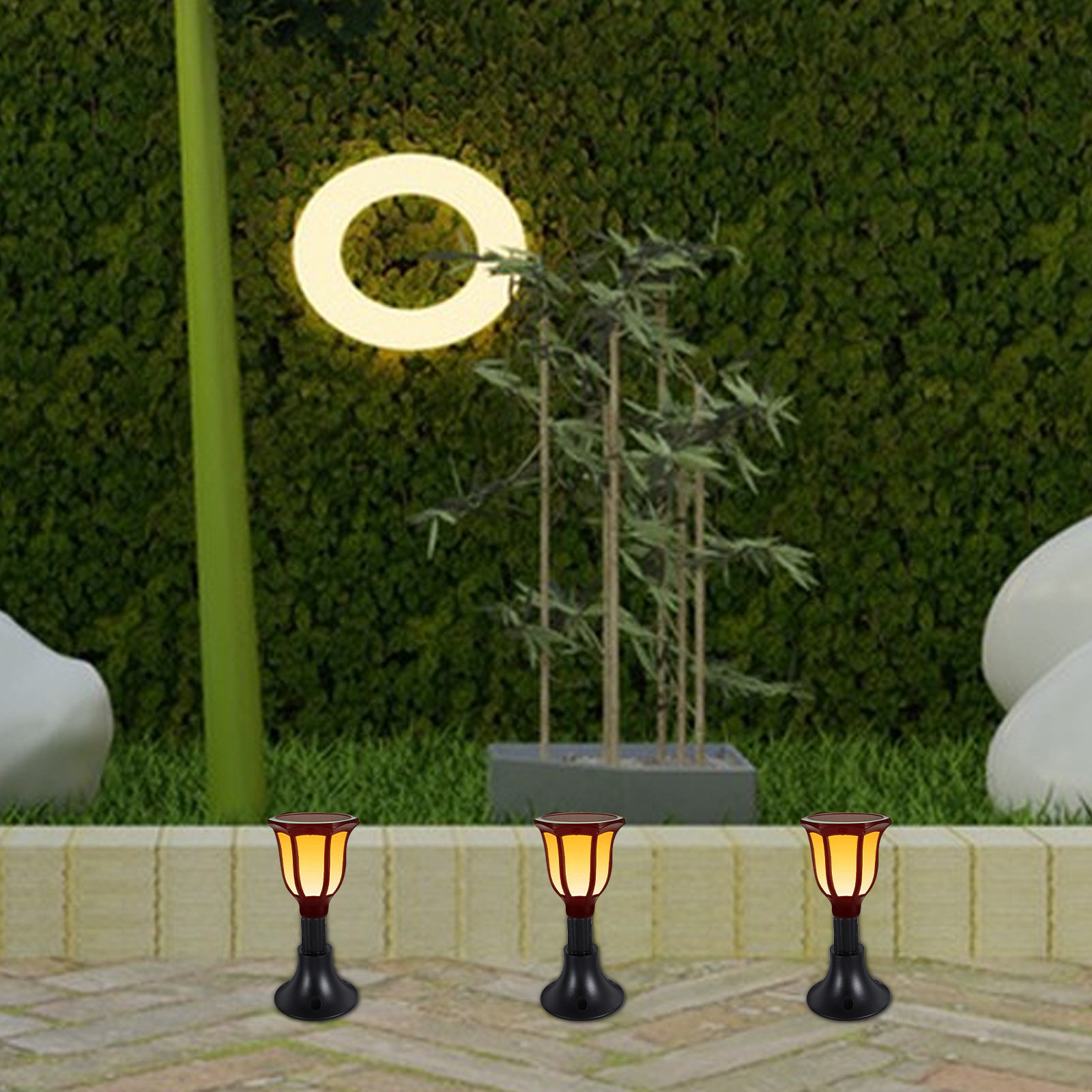 Outdoor Lighting Ground - 10 Peças de Base para Lâmpada