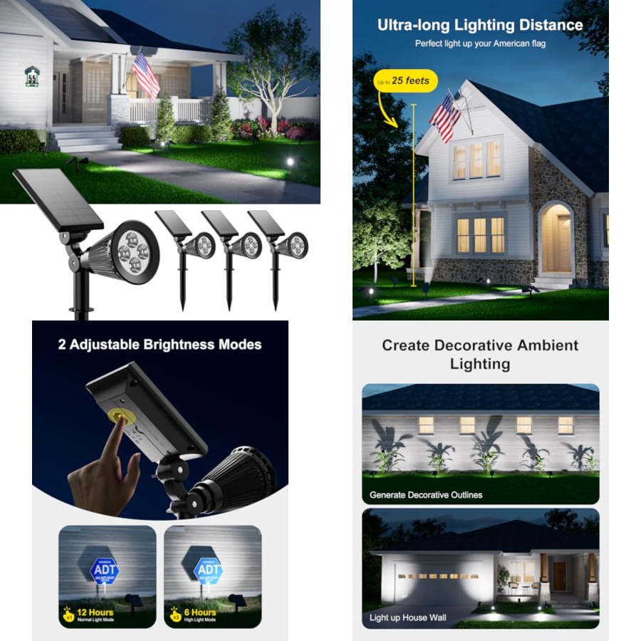 Outdoor Lighting Tree - Refletores Solares Externos à Prova d'Água