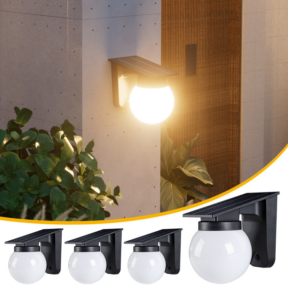 Outdoor Lighting On Fence - Esfera solar luzes de parede ao