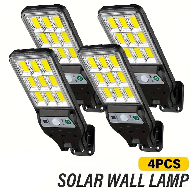 Outdoor Lighting On Fence - 4 PCS Luz de Parede Solar