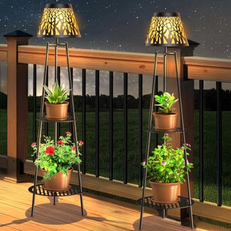 Outdoor Lighting For Garden - Conjunto de 2 Luminárias de Chão