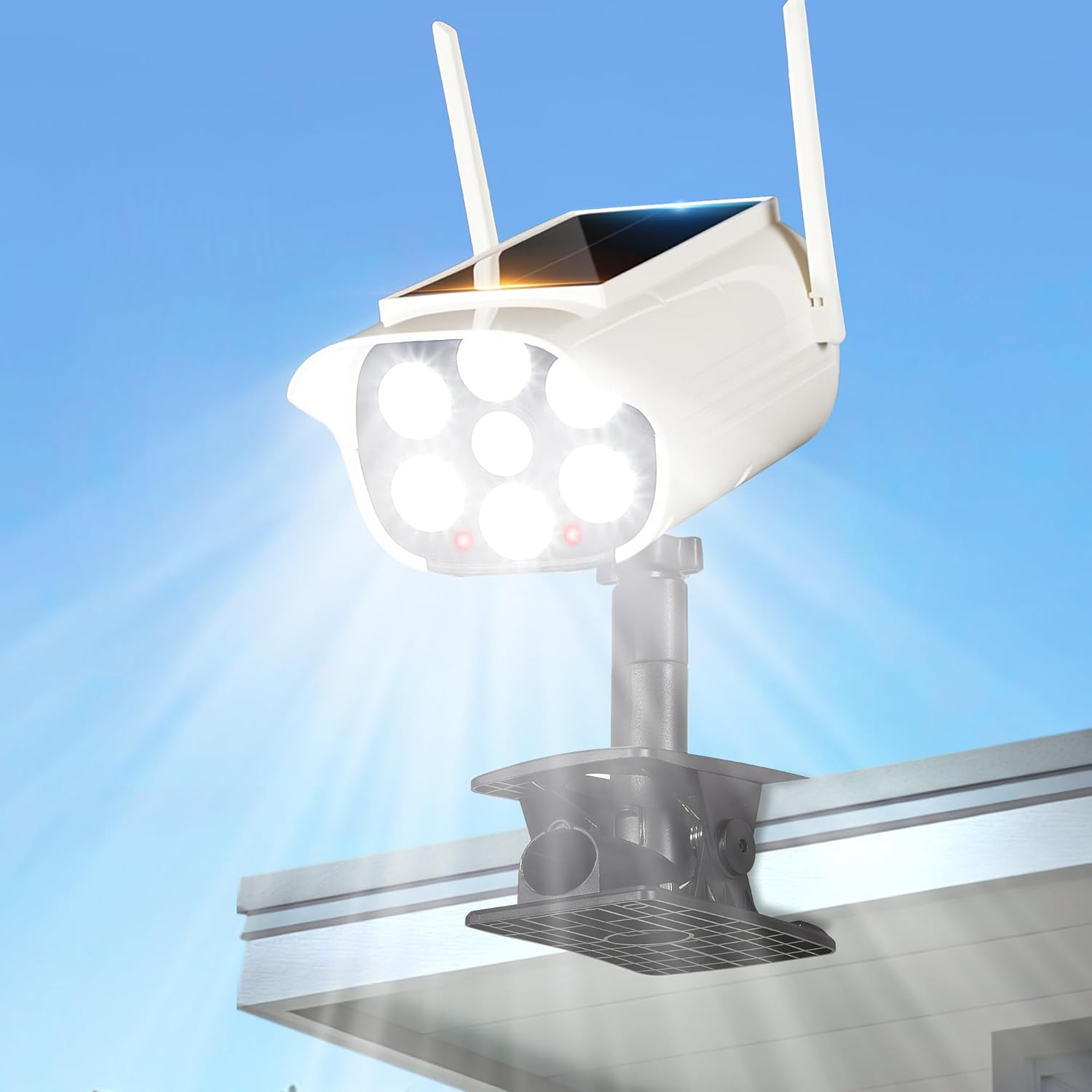 Outdoor Lighting On Fence - Luz solar de rua com clipe