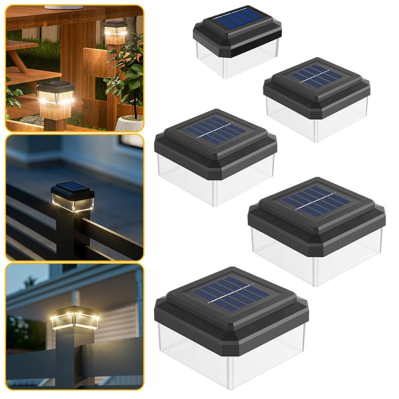 Outdoor Lighting On Fence - Luz Solar LED para Poste de