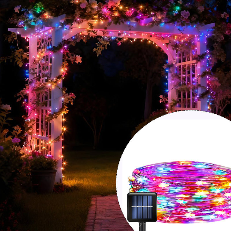 Outdoor Lighting On Fence - Luzes de Fada LED Solares para