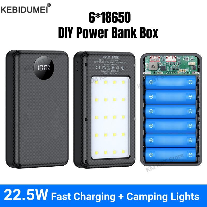 Outdoor Lighting Battery Operated - 18650 suporte de bateria 22.5w carregamento