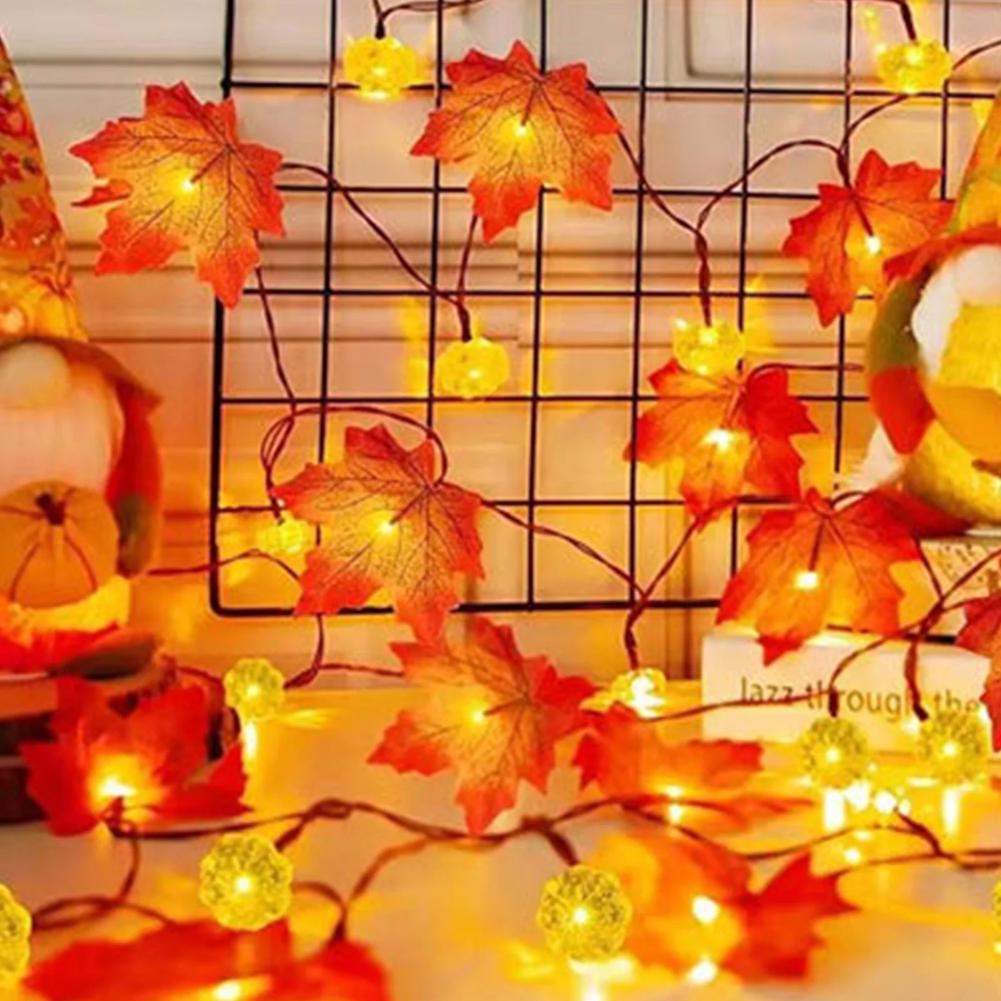 Led maple leaf plana abóbora l - Outdoor Lighting Battery Operated avaliação e preço