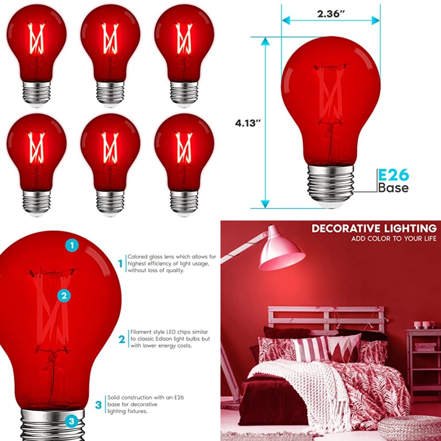 Lâmpadas LED A19 Edison, 4.5W  - Outdoor Lighting Decoration avaliação e preço