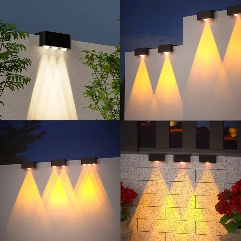 1/2/4PCS Luminária Solar de Pa - Outdoor Lighting On Fence avaliação e preço