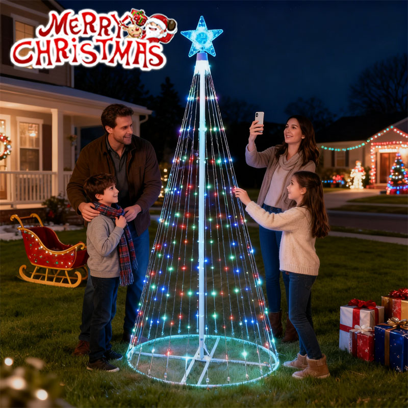 Luzes de corda cascata led mov - Outdoor Lighting Tree avaliação e preço