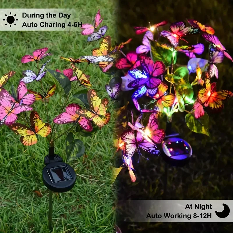 Solar led borboleta luzes do j - Bollard Light Garden avaliação e preço