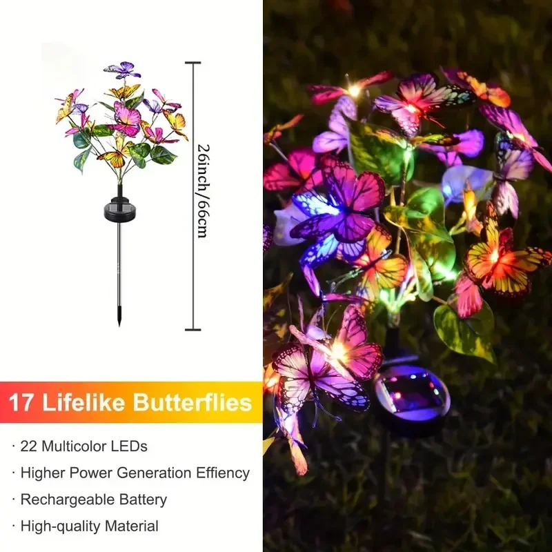 Solar led borboleta luzes do j - Bollard Light Garden avaliação e preço