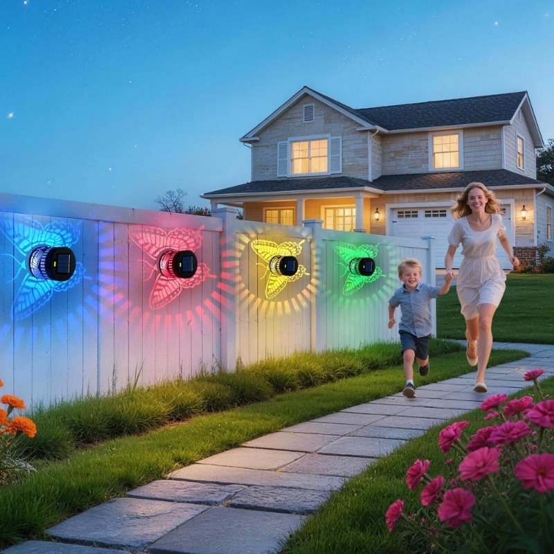 Luzes Decorativas Solares em F - Outdoor Lighting On Fence avaliação e preço