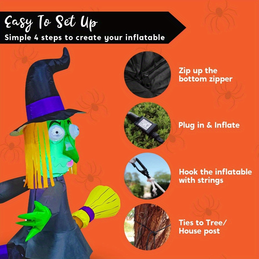 Bruxa Inflável de Halloween de - Outdoor Lighting Tree avaliação e preço