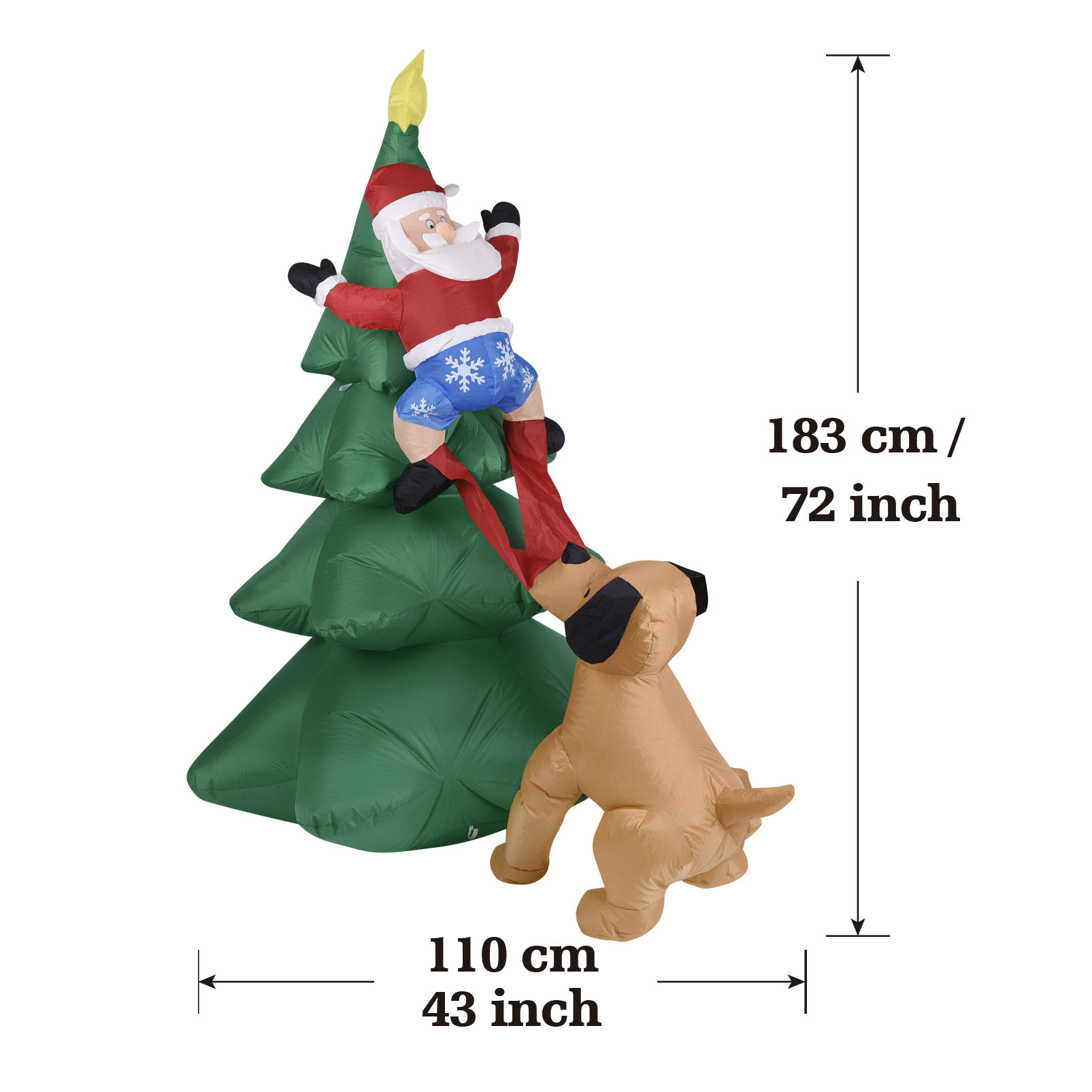Cão inflável de natal com árvo - Outdoor Lighting Tree avaliação e preço