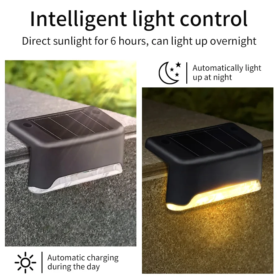 1-8 pacote led solar passo luz - Outdoor Lighting On Fence avaliação e preço