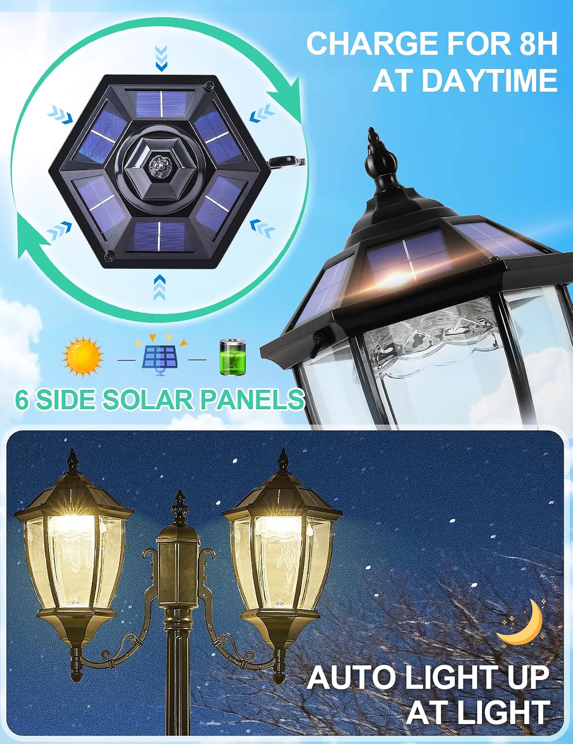 Luminárias Solares de Poste pa - Outdoor Lighting Dusk To Dawn avaliação e preço