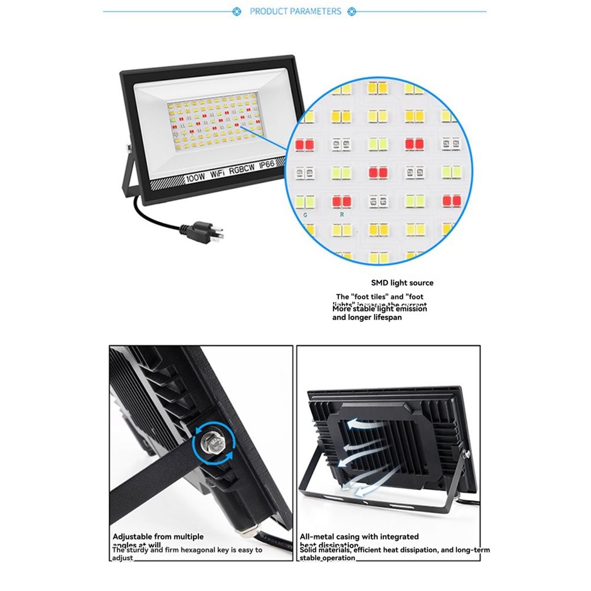 Lanterna LED RGBCW de 100W com - Outdoor Lighting Uk avaliação e preço