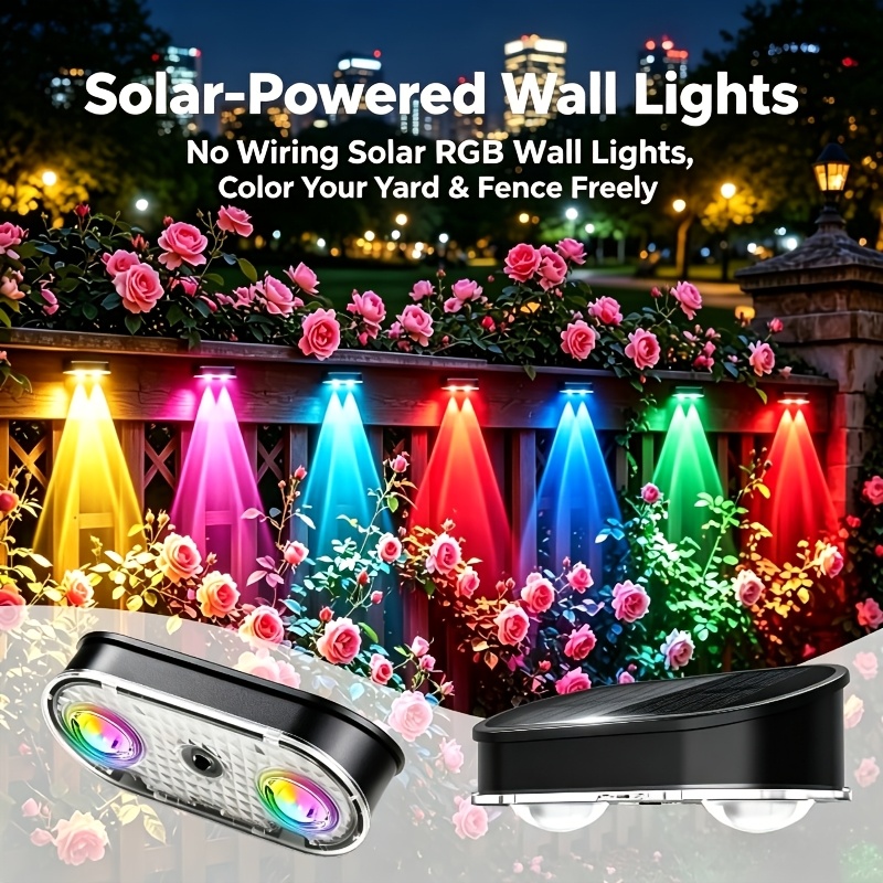Luz Solar RGB para Cerca IP44, - Outdoor Lighting Dusk To Dawn avaliação e preço