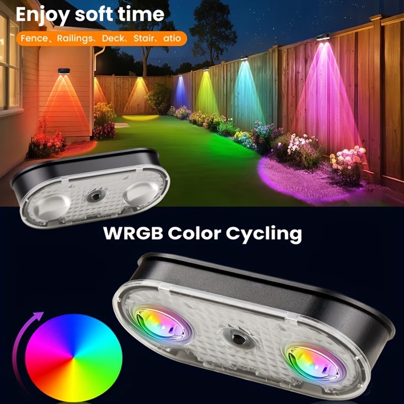 Luz Solar RGB para Cerca IP44, - Outdoor Lighting Dusk To Dawn avaliação e preço
