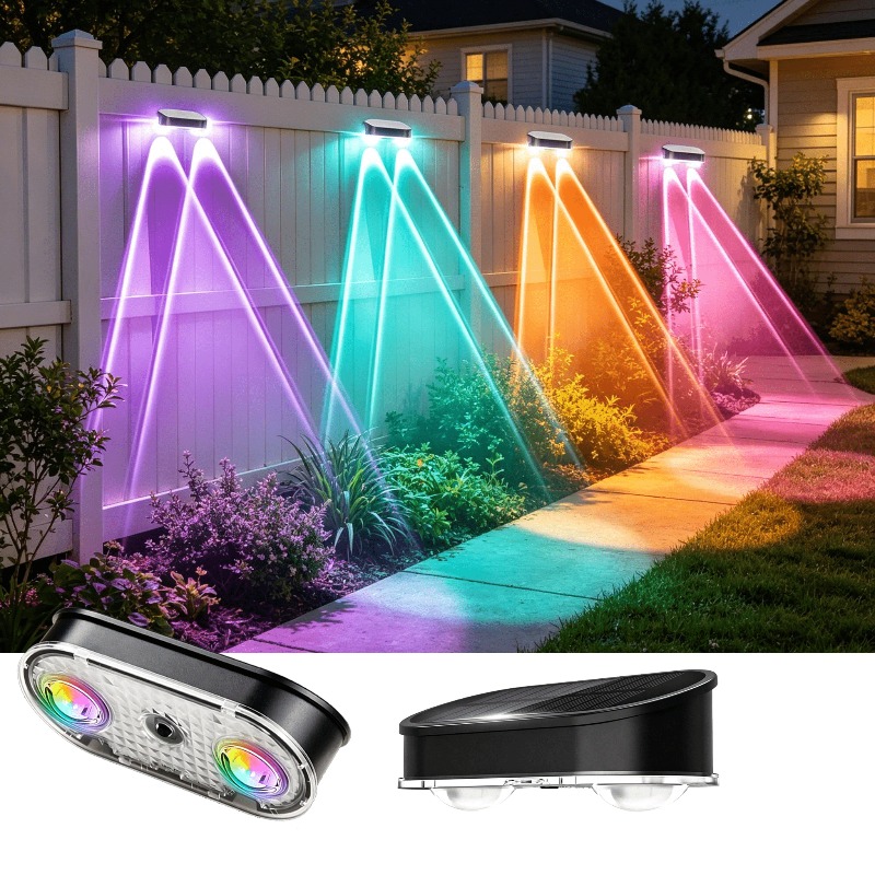 Luz Solar RGB para Cerca IP44, - Outdoor Lighting Dusk To Dawn avaliação e preço