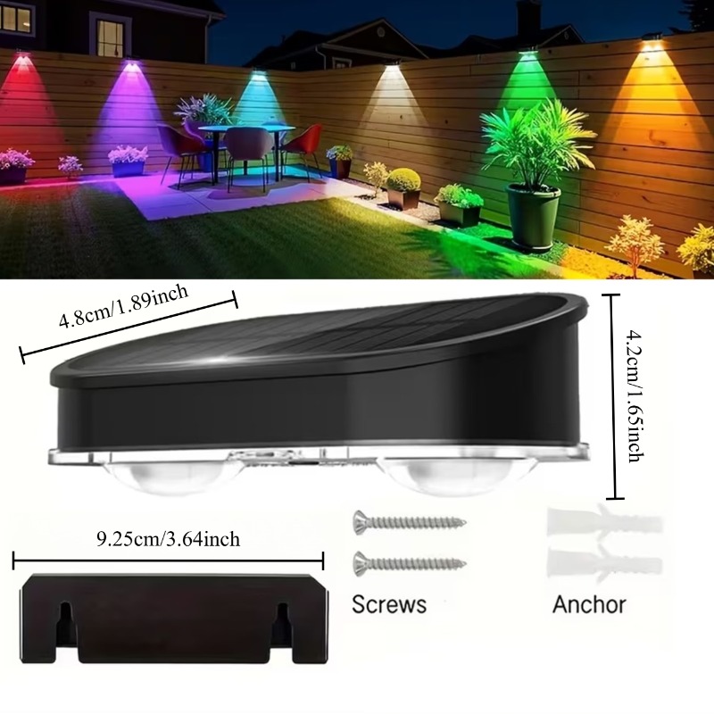 Luz Solar RGB para Cerca IP44, - Outdoor Lighting Dusk To Dawn avaliação e preço
