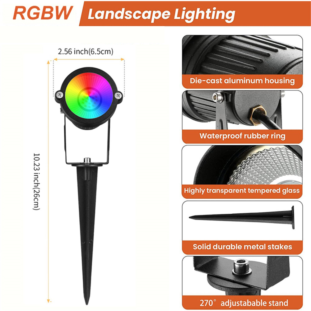 Iluminação de paisagem RGBW 10 - Outdoor Lighting For Garden avaliação e preço