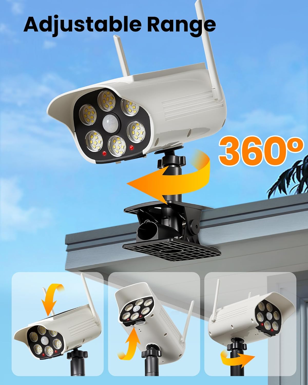 Luz solar de rua com clipe LED - Outdoor Lighting On Fence avaliação e preço