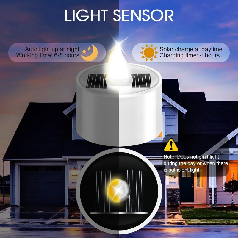 Velas LED Solares Sem Chama, C - Outdoor Lighting Dusk To Dawn avaliação e preço