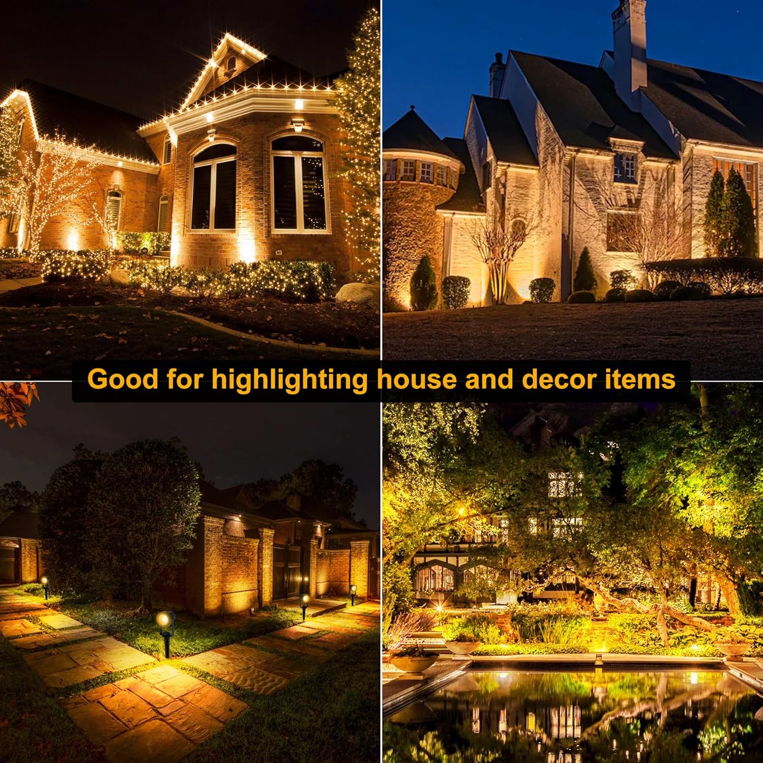 4/6/8leds 3000k holofote ao ar - Outdoor Lighting Uk avaliação e preço