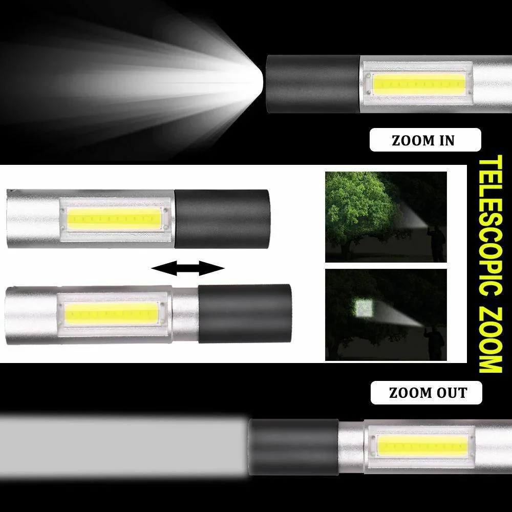 Mini lanterna LED com zoom USB - Outdoor Lighting Switch avaliação e preço