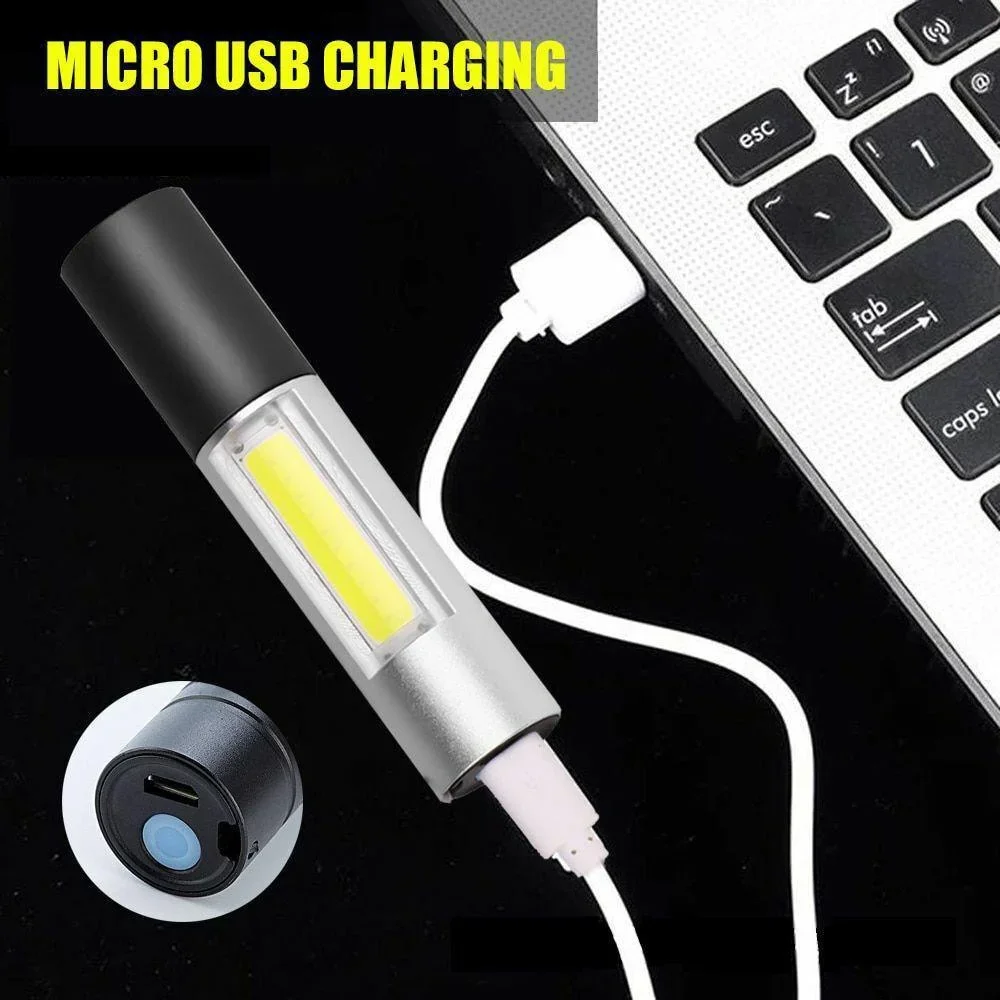 Mini lanterna LED com zoom USB - Outdoor Lighting Switch avaliação e preço