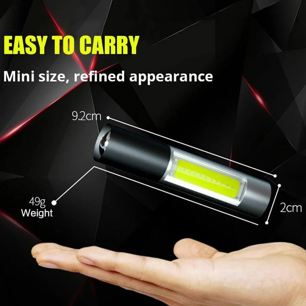 Mini lanterna LED com zoom USB - Outdoor Lighting Switch avaliação e preço