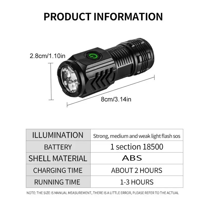 Mini lanterna 3LED com clipe d - Outdoor Lighting Quality avaliação e preço