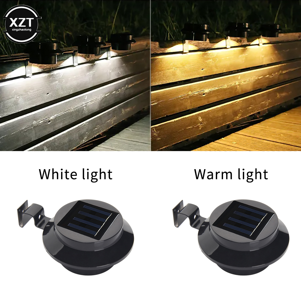 3 led ponto solar jardim redon - Outdoor Lighting On Fence avaliação e preço