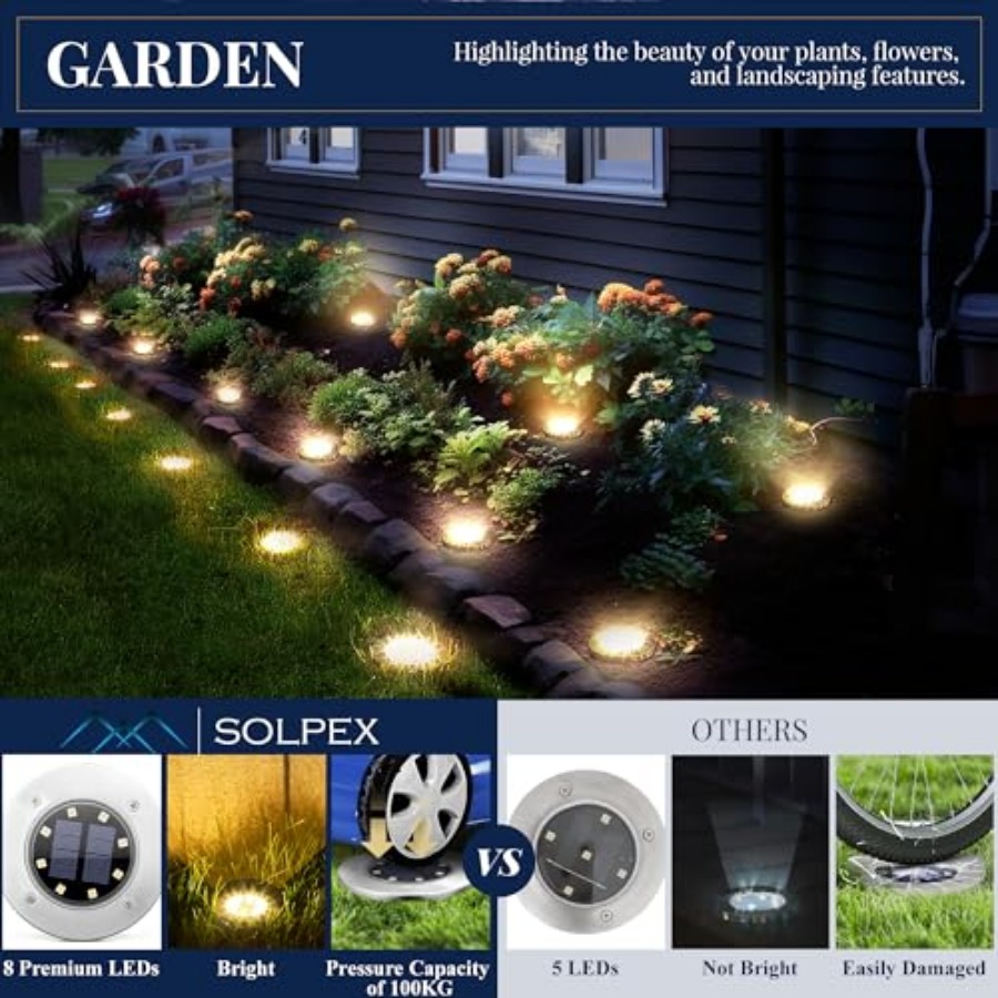 Luzes Solares de Solo, Luzes S - Outdoor Lighting For Garden avaliação e preço