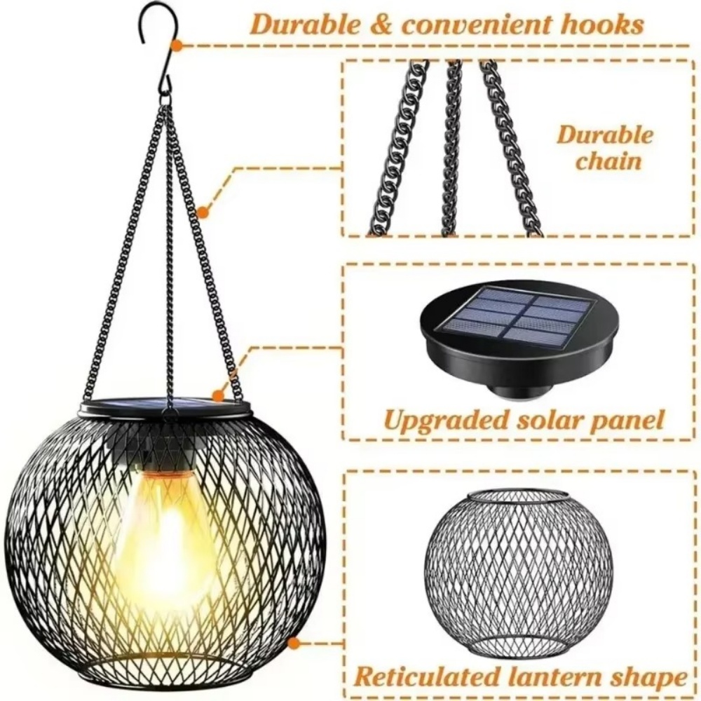Lanterna Solar de Ferro para E - Bollard Light Garden avaliação e preço